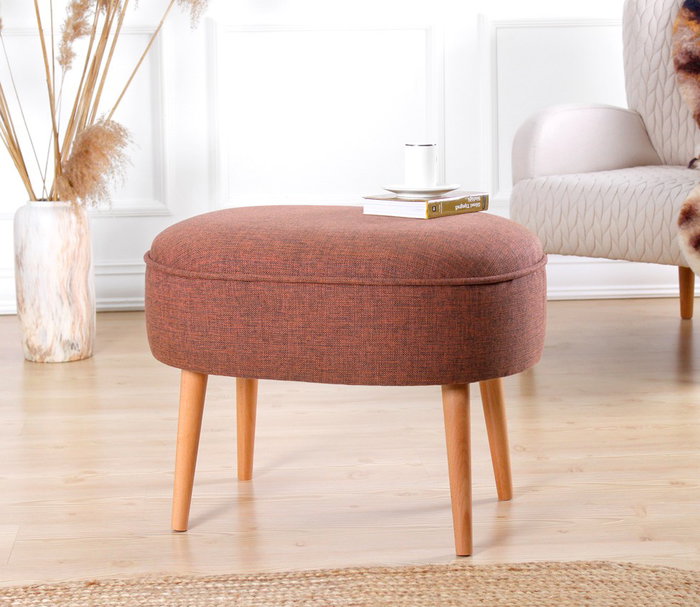 Atelier Del Sofa Puf Bohemio Rojo Teja